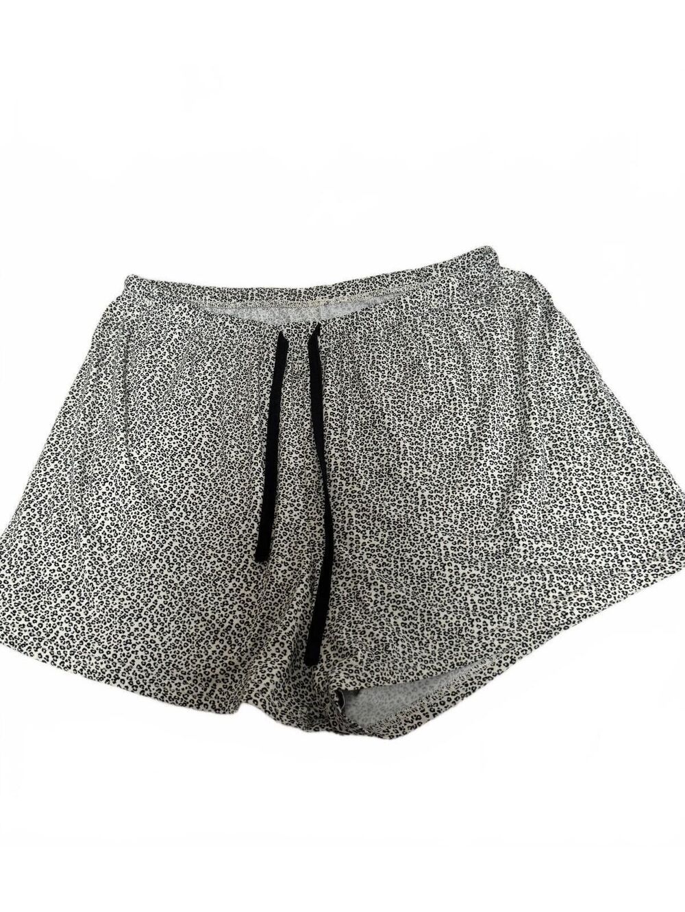 Rae Dunn Leopard Print Drawstring Shorts Large